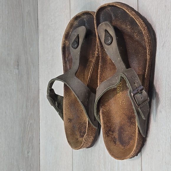Birkenstock Women Gizeh T Strap Leather Sandals Shoes Sz 40/9 - Picture 2 of 13